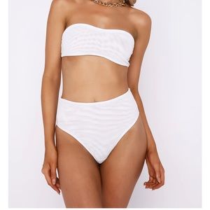 White Fox Boutique Secrets Out Mesh Bandeau & Hot Shot Pants